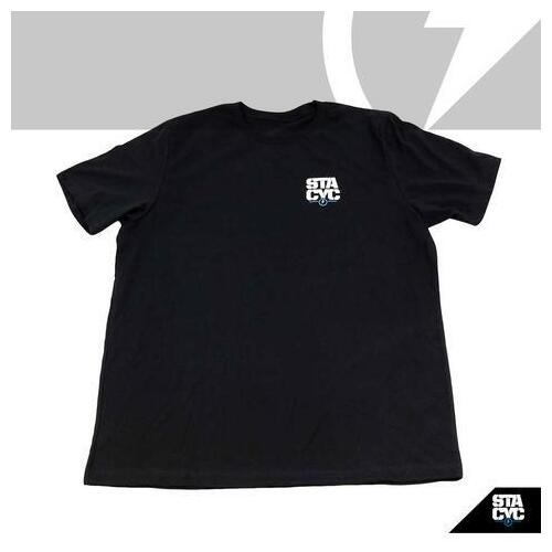 STACYC Stacked Logo Adult T-Shirt Black