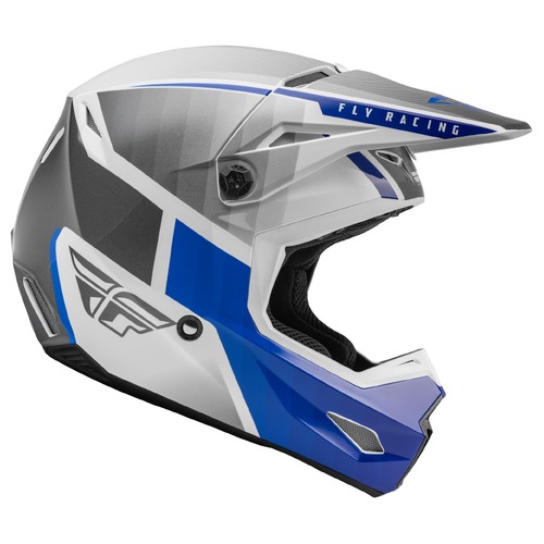 FLY Racing Kinetic Helmet Drift Blue/Charcoal/White