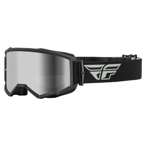 FLY Racing Zone Youth Goggles Grey/Black w/Silver Mirror/Smoke Lens