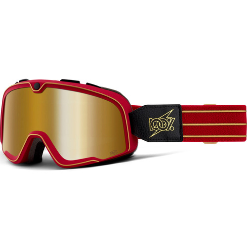 100% Barstow Goggles Cartier with True Gold Lens