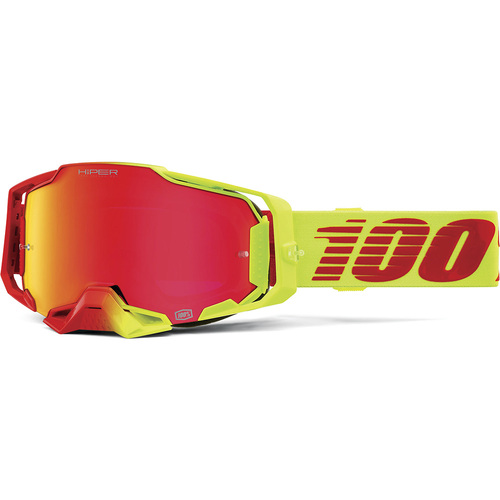 100% Armega Goggles Solaris with HiPER Red Mirror Lens