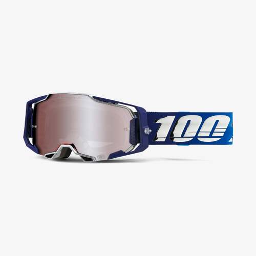 100% Armega Goggle Novel with HiPER Silver Flash Mirror Lens