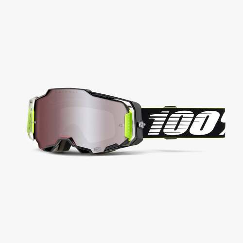 100% Armega Goggles RACR with HiPER Silver Mirror Lens