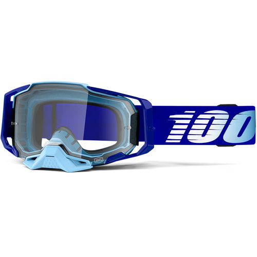 100% Armega Goggles Royal with Clear Lens