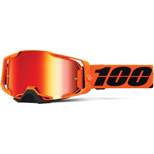 100% Armega Goggles CW2 with Mirror Red Lens