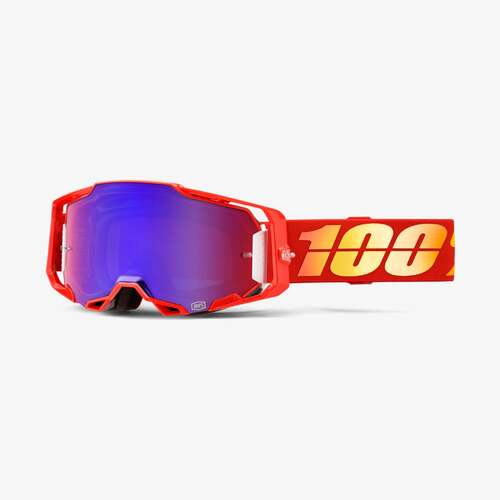 100% Armega Goggle Nuketown with Mirror Blue Lens