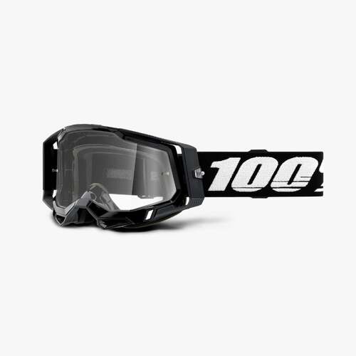 100% Racecraft2 Goggle Black with Clear Lens