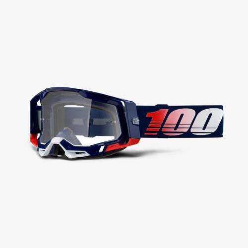 100% Racecraft2 Goggle Republic with Clear Lens