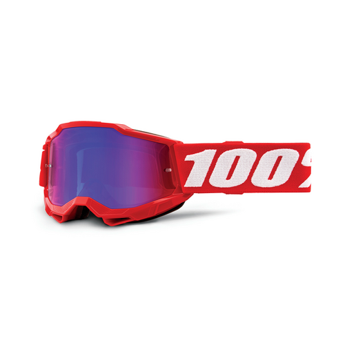 100% Accuri2 Youth Goggle Red with Mirror Red/Blue Lens