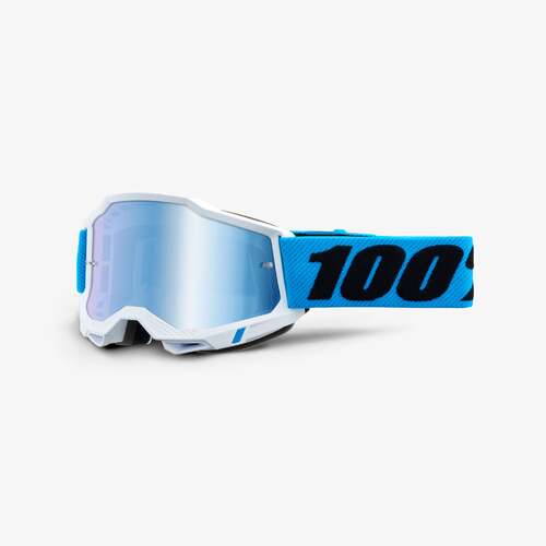 100% Accuri2 Youth Goggle Novel with Mirror Blue Lens