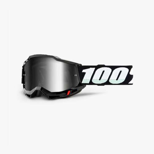 100% Accuri2 Youth Goggle Black with Mirror Silver Lens