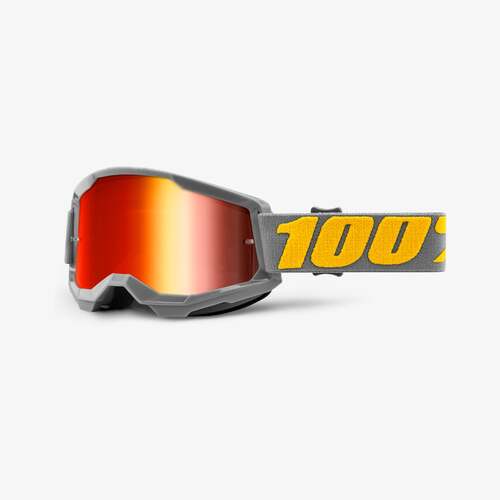 100% Strata2 Goggles Izipizi with Mirror Red Lens