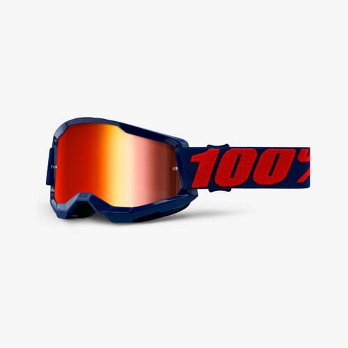 100% Strata2 Goggles Masego with Mirror Red Lens