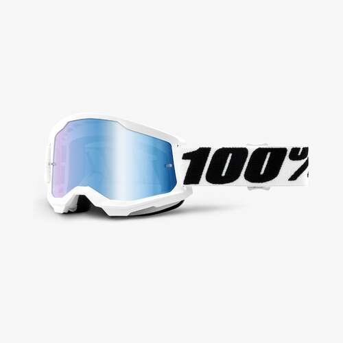 100% Strata2 Goggles Everest with Mirror Blue Lens