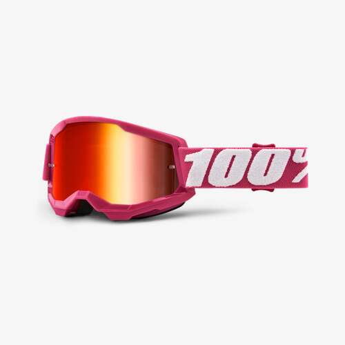 100% Strata2 Goggles Fletcher with Mirror Red Lens