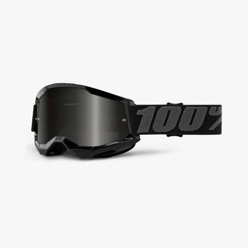 100% Strata2 Sand Goggles Black with Smoke Lens