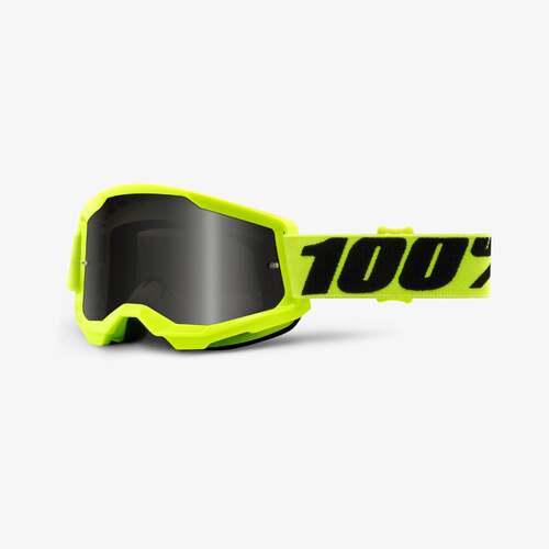 100% Strata2 Sand Goggles Yellow with Smoke Lens