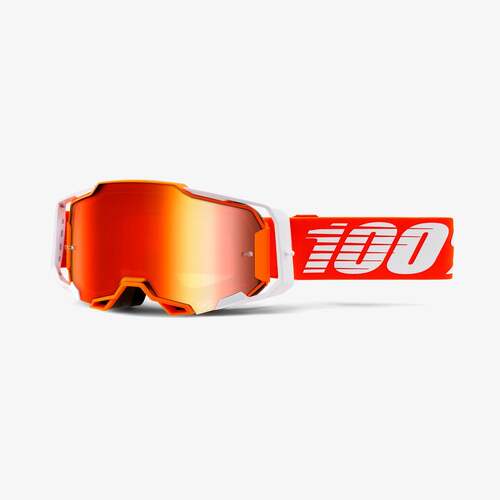 100% Armega Goggle Regal with Red Mirror Lens