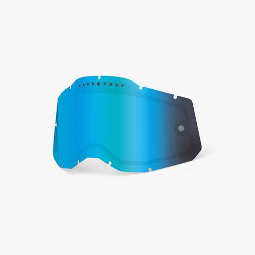 100% Vented Dual Mirror Blue Lens for Racecraft2, Accuri2 & Strata2 Goggles